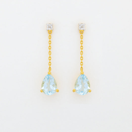 Blue Topaz Dangle Earring