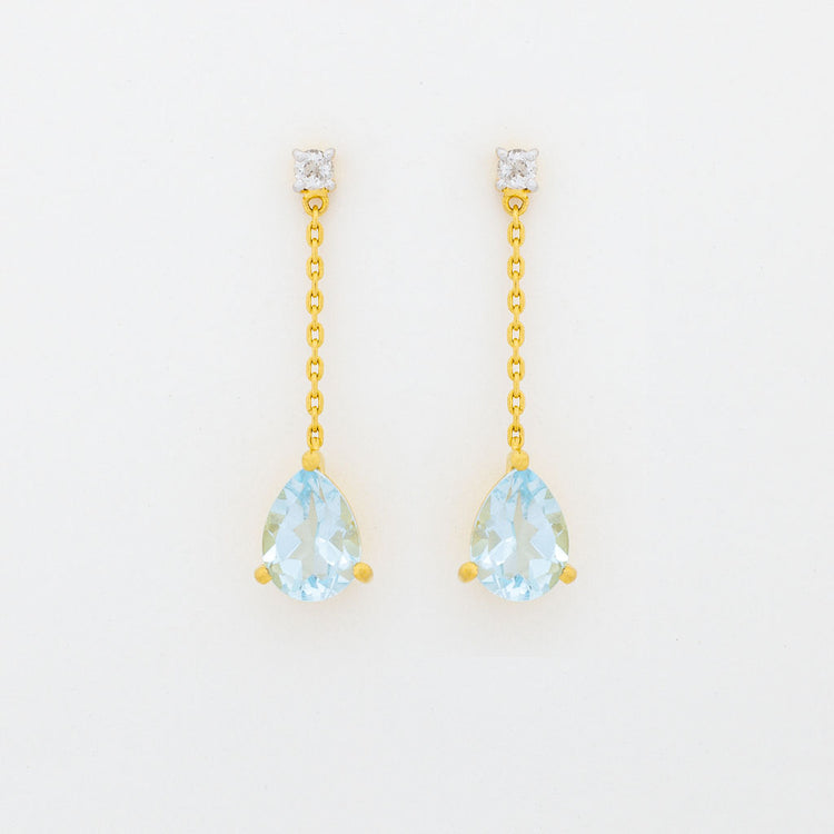 Blue Topaz Dangle Earring